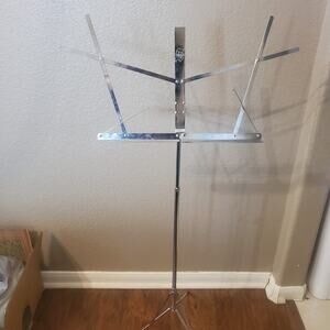 Selmer Silver Metal Folding Sheet Music Stand Portable Tripod